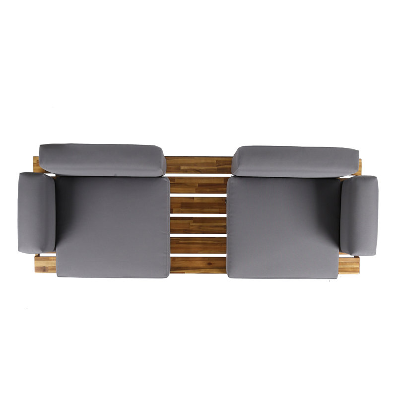 Causeuse d'extérieur industrielle avec table basse