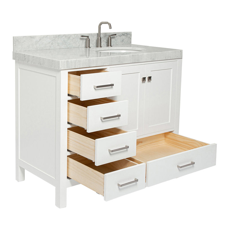 Meuble-lavabo simple 42 po Cambridge, Blanc