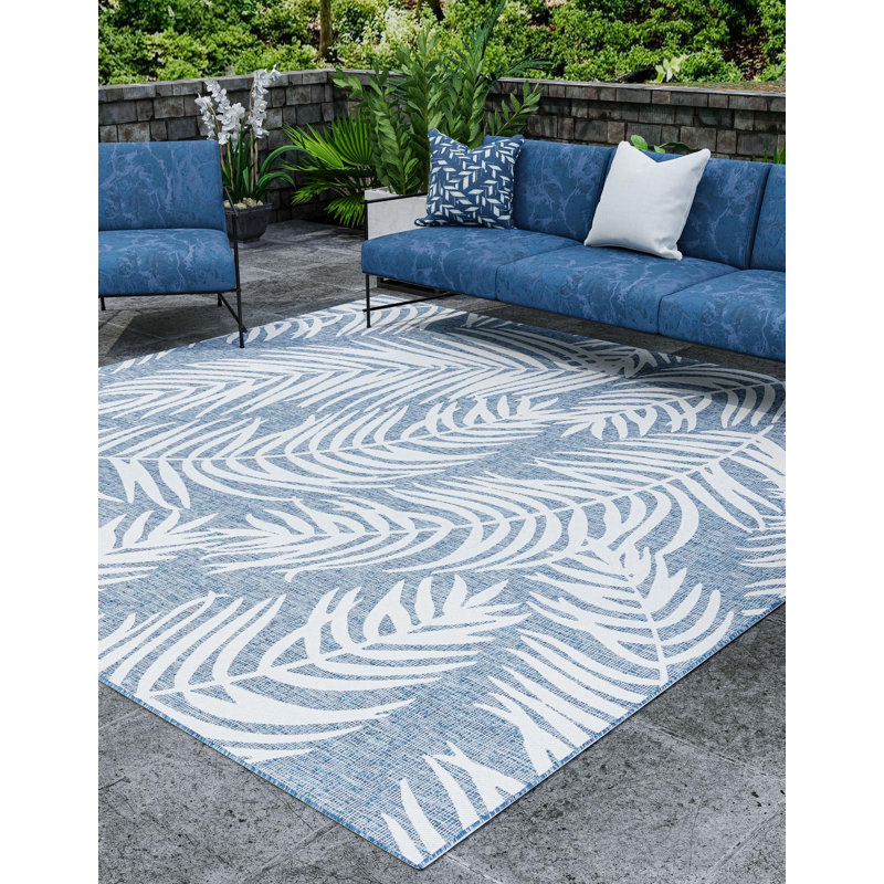 Lorewood Floral Indoor / Outdoor Rug, Square 13'