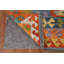 Tapis géométrique en laine Kilim 7 x 7