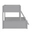 Lit superposé simple au-dessus d'un lit double et lit mezzanine Korbin-1758110035