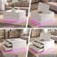 Table basse avec rangement relevable, table basse carrée à DEL avec tiroirs coulissants doubles, table centrale à compartiments cachés blancs pour le salon-1432456850