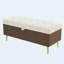 Banc de rangement capitonné capitonné pour la chambre et le vestibule, beige-2075480075