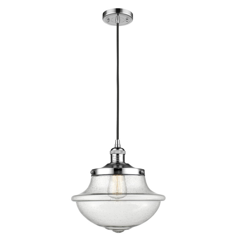 Luminaire suspendu simple à 1 lumière Calliope, Chrome poli