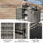 Outdoor Grill Cart PE Wicker Bar Cart and Cabinet with Storage-111633349