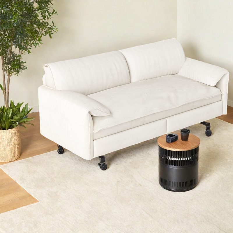 Canapé multifonctionnel en velours avec rangement, grand lit extensible pour salon moderne