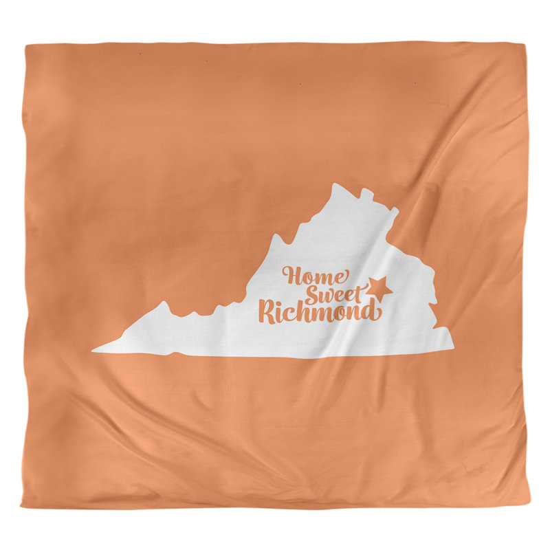 Housse de couette réversible simple richmond virginie, Housse de couette pour grand lit, Orange, Microfibre
