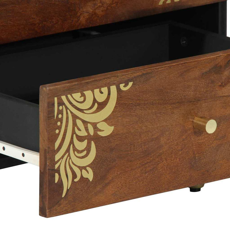 50cm W Solid Wood Bedside Table
