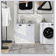 Two-Compartment Tilt-Out Laundry Sorter Cabinet-White