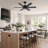 48" Modern Indoor Ceiling Fan With Remote Control, 6-Blade Ceiling Fan With Quiet Reversible Dc Motor, Black & Walnut Finish-129507383