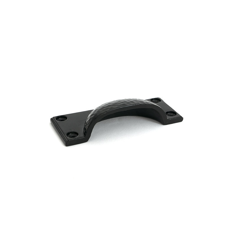 3.3 cm Centre Hammered  Art Deco cup/Bin Pull, Black