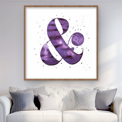 Ampersand Purple - Shapes Modern Framed Matted Print Decor
