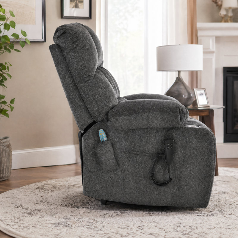 Fauteuil inclinable électrique surdimensionné avec massage et chauffage, moteur OKIN