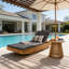 Outdoor Recliner with Water-Resistant Lounge Cushion-762837468