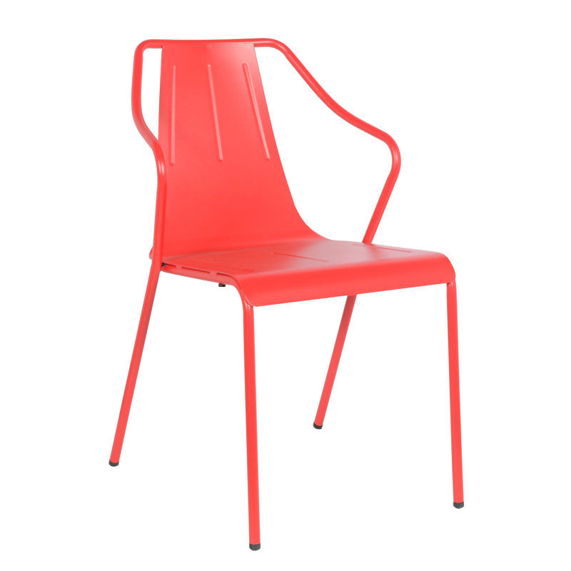 Fauteuil de terrasse empilable, Rouge givré