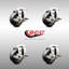 Roulettes pivotantes en caoutchouc souple