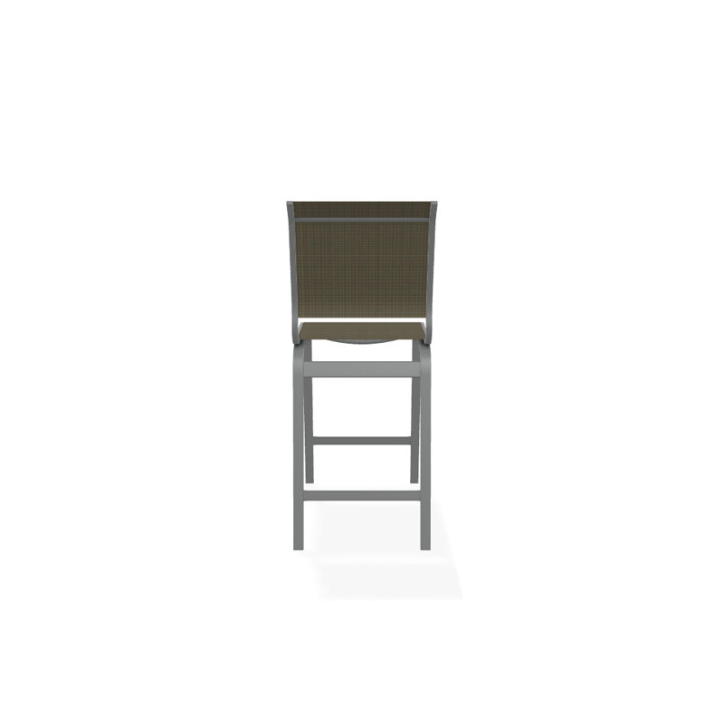 Tabouret de bar 26 po Holna, Tweed Sunbrella® brun, Graphite texturé