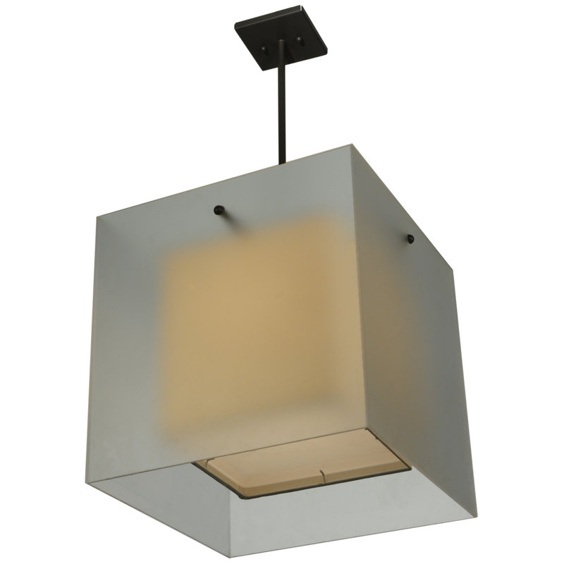 Luminaire suspendu carré 1 lumières