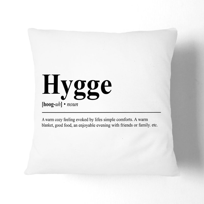 Hygge Square Throw Cushion, Black, 40cm H x 40cm W x 15cm D