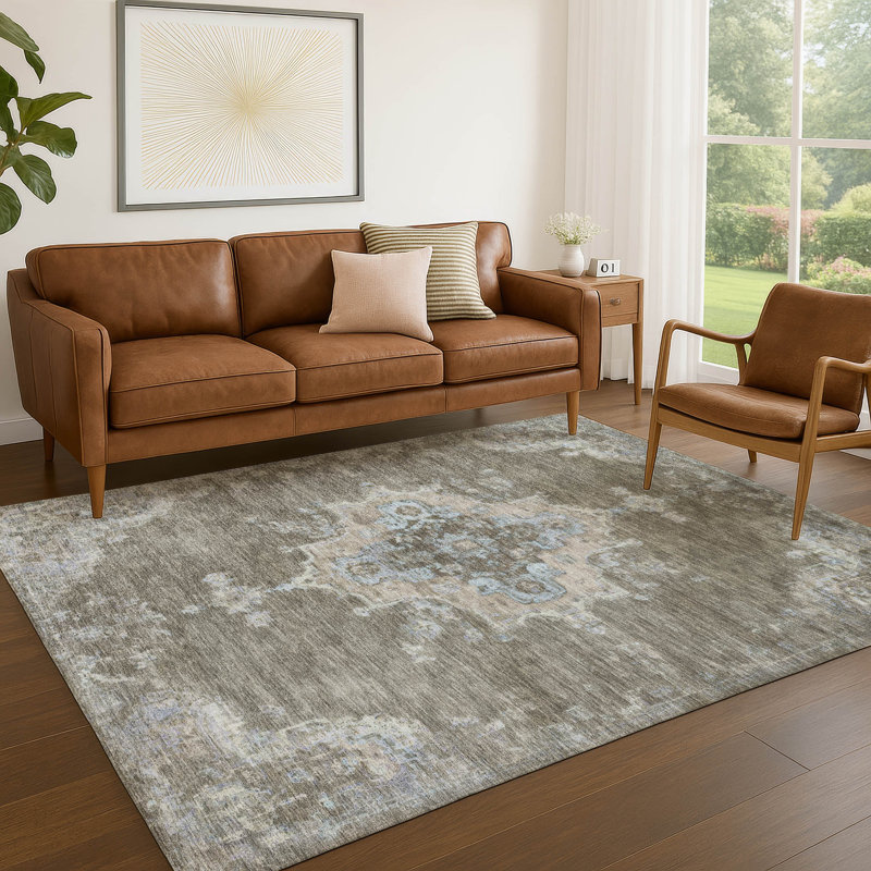 Machine Washable Indoor/Outdoor Chantille ACN2321 Global Rug, Rectangle 5' x 7'6"