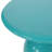 Modern Iron Side Table In Teal, Pedestal Construction, 15"X15"X20.81" & 12"X12"X17.25", For Outdoor And Beach House Structure, Indoor Decorations-14913802