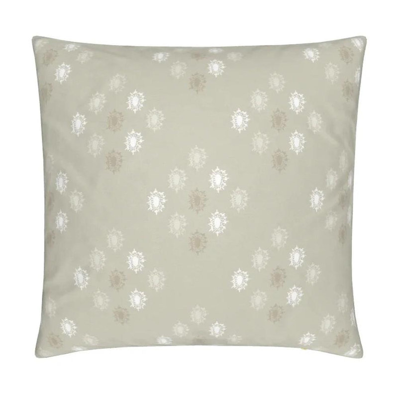 British Brooch Large Repeat Luxury Throw Pillow, Putty, Square 24"