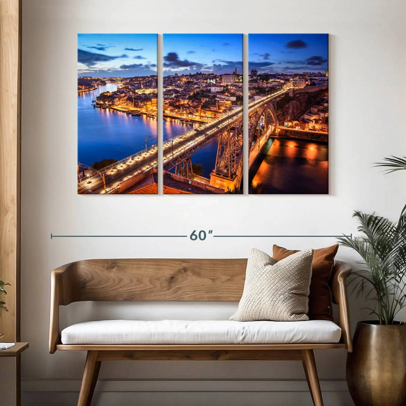 Nicci Illuminated Dom Luis I Bridge, 32" H x 50" W