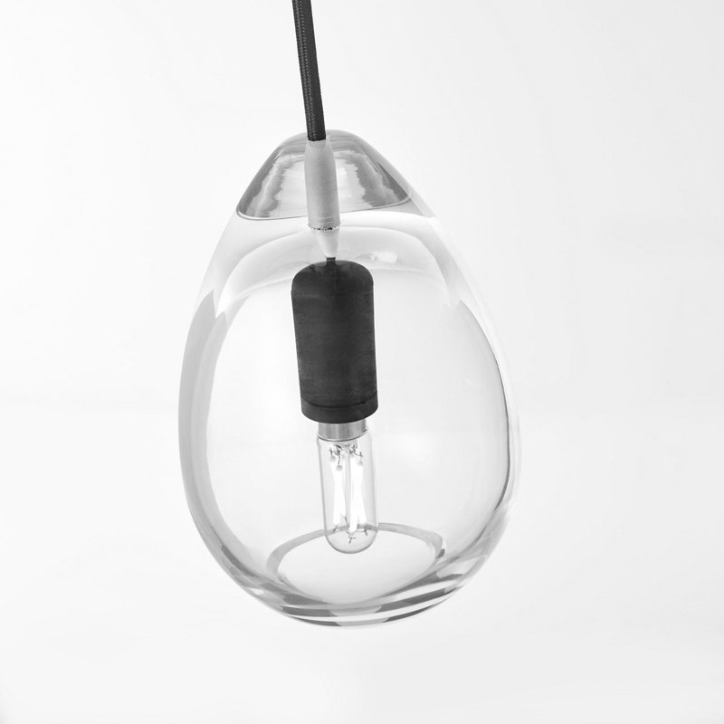 Alina Accent Pendant, 156.3" H x 4.8" W x 4.8" D, Nightshade Black, No Lamp