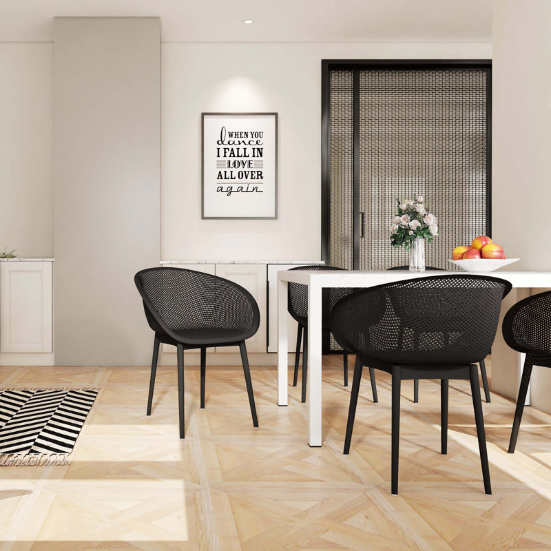 Paquet de 4 chaises longues gris chaud Summer Summer, Noir