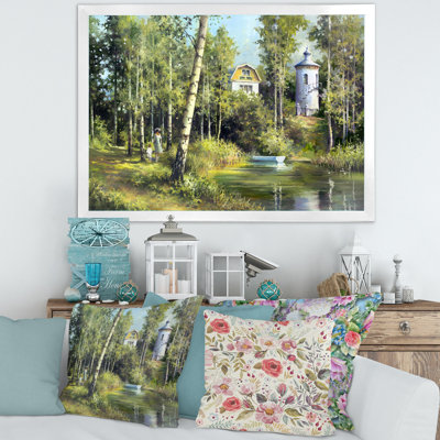 " The Wood River On A Decline By The Castle " Painting Print