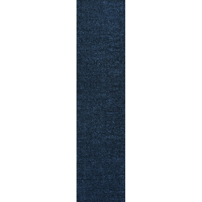 Tapis bleu marine Airids, Tapis de couloir 2 pi x 14 pi