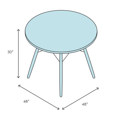Duque Round Metal Base Dining Table