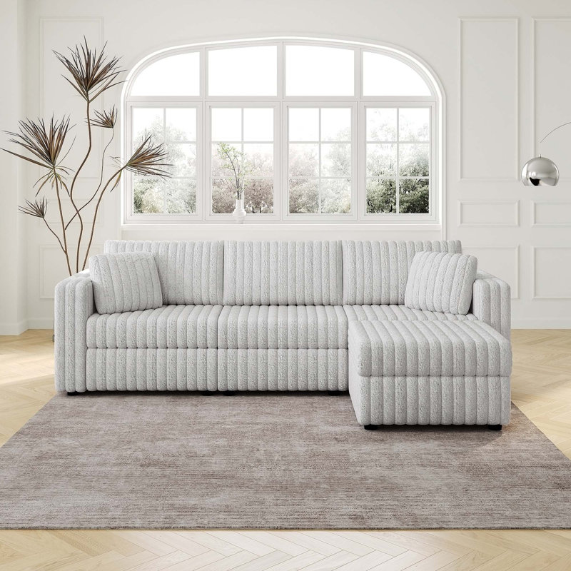 Canapé modulaire confortable pour 3 personnes avec rangement élégant