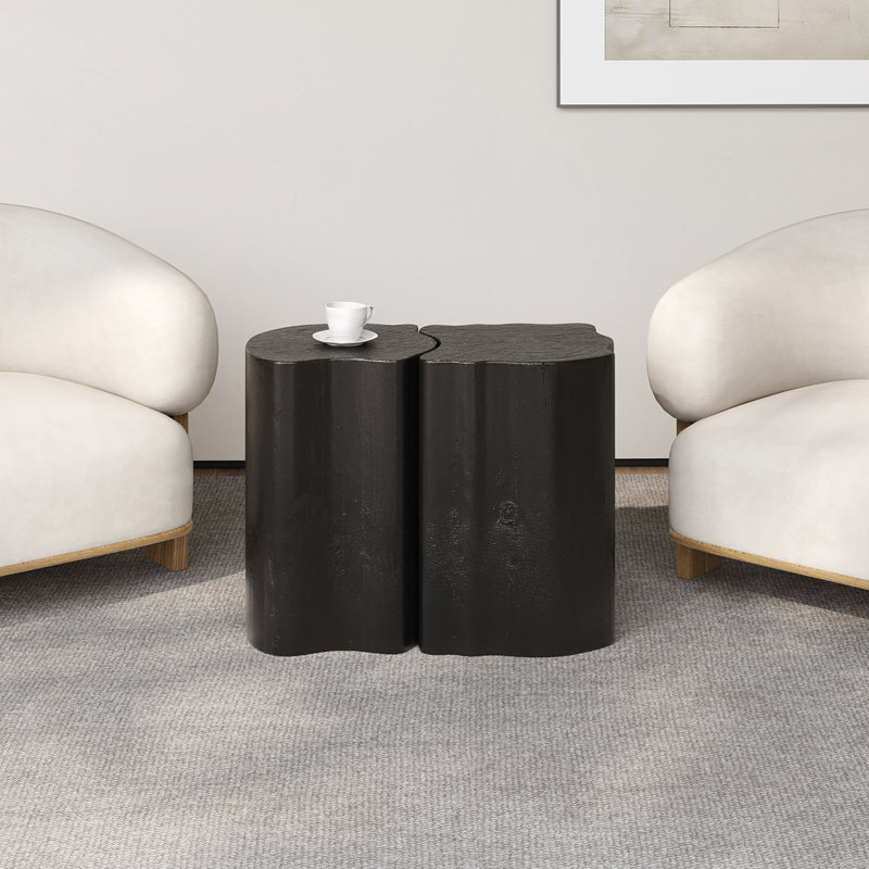 Irregular MGO End Table, Black