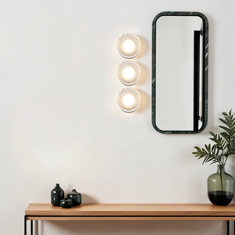 BENNI 5.375 In. 1 Light Integrated LED Wall Light With Clear Acrylic Shade, Adjustable Color Temperature, Gold