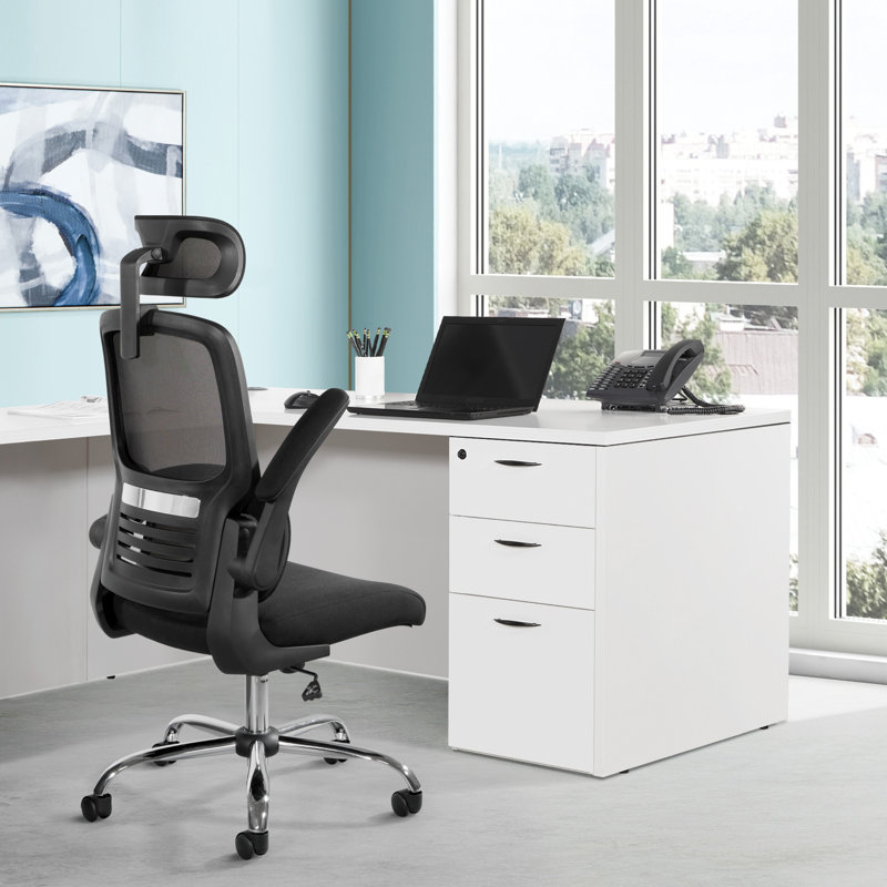 Chaise de bureau Orion, Noir, Noir