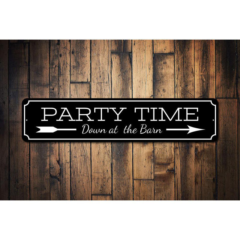 Panneau en aluminium Party Time, H 6 po x l 24 po x P 0,06 po