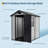 4x6 FT Plastic Resin Outdoor Storage Shed with Floor, Window, Sloping Roof and Lockable Door for Garden and Patio-124533684