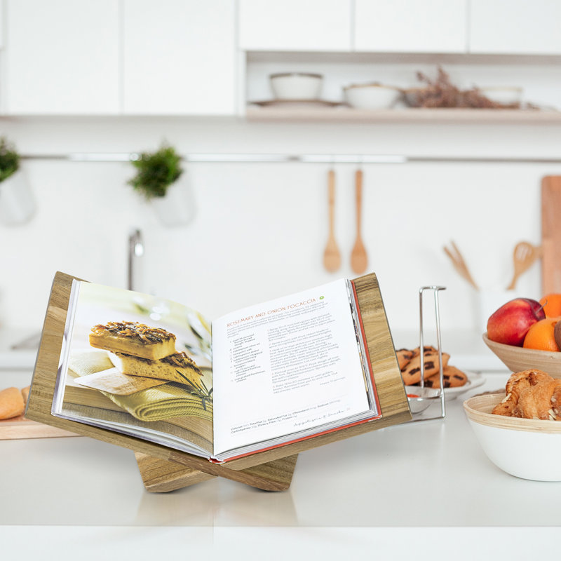 Acacia Countertop Kitchen Cook Book Stand