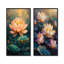 Rose vert étang de lotus I - ensemble d'art mural lotus 2 pièces-1268094018-1268094020-1268094019