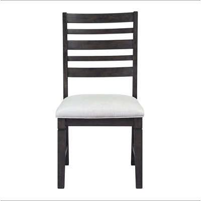 Classic Style Dark Espresso Finish Side Chairs Set of 2pc, Upholstery Seat Wooden Dining Furniture