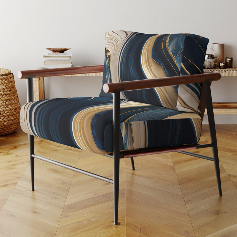 Fauteuil d'appoint Crofford, Noir, noir, noir, noir