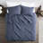 Navy Reversible Quilt For King/ King - Microfiber And Cotton Filled Constitution In Bedding