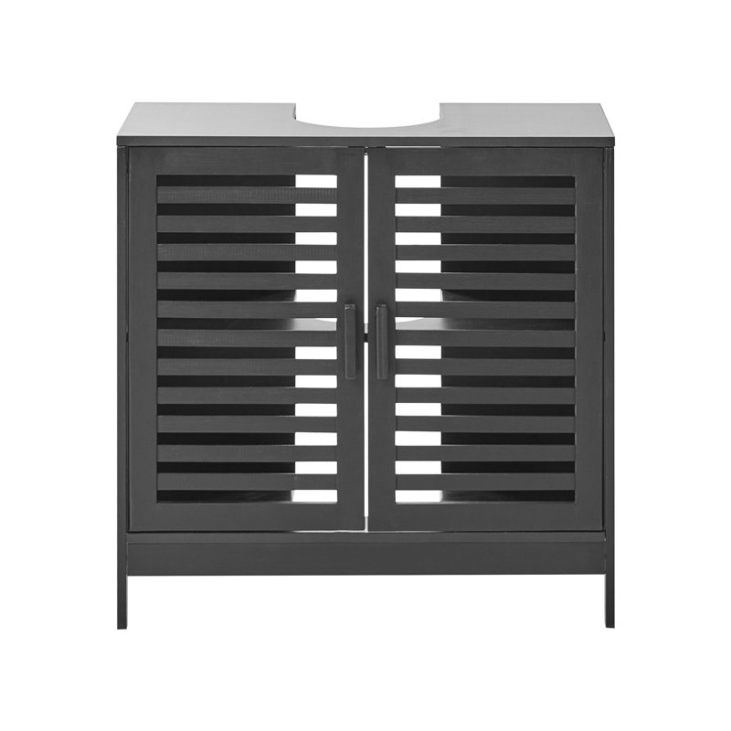 60cm Bathroom Vanity Base Only, Black
