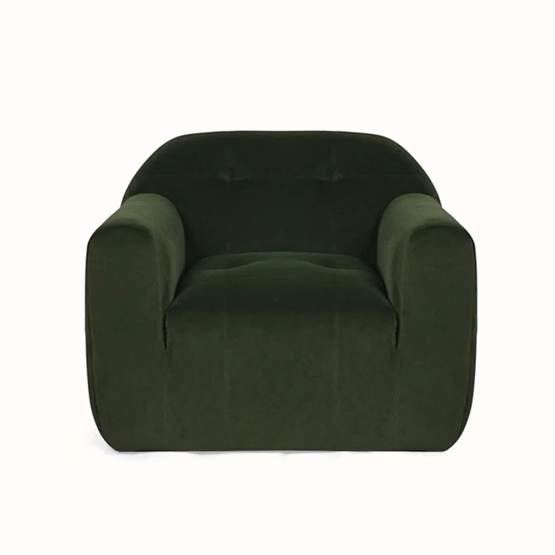 Fauteuil club Amaryllis, Velours sauge incorrect
