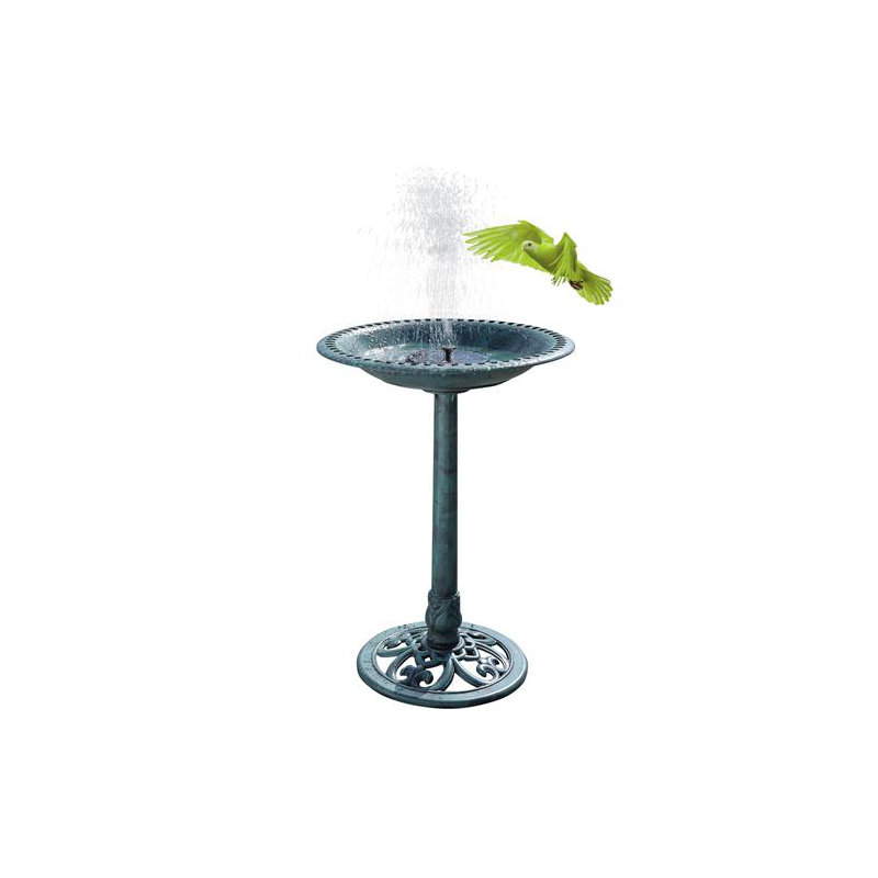 Salome Plastic / Acrylic Fountain Birdbath, Green