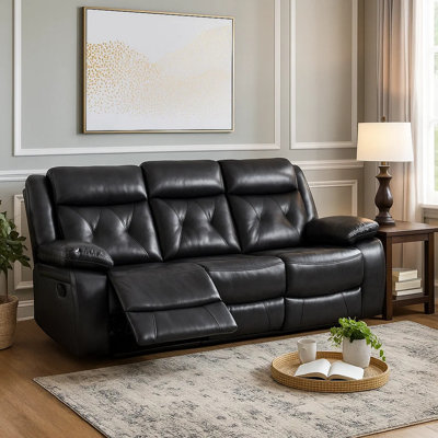 Canapé inclinable à accoudoirs coussinés 87,5 po