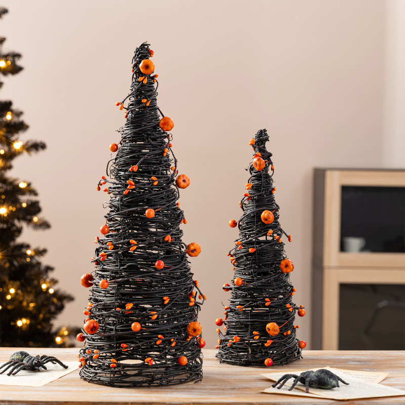 Ensemble d'eucalyptus d'Halloween avec chauve-souris citrouille d'Halloween