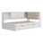 Wooden L-Shaped Daybed Corner Bed Under-Bed Drawers With Storage Bookcase And Upholstered Headboard And USB Charging Ports For Limited Space-369193020-369193023