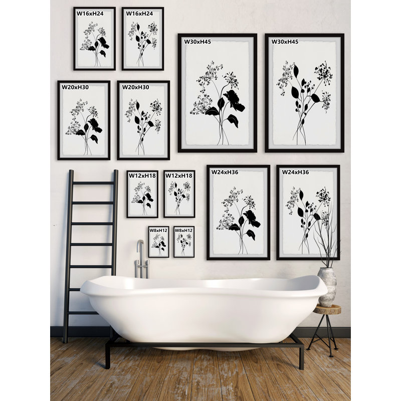 Fleur et bourgeons - 2 pièces, reproduction de cadre, L 24 po x H 36 po